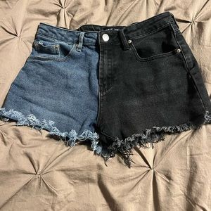 High waisted cut off jean shorts